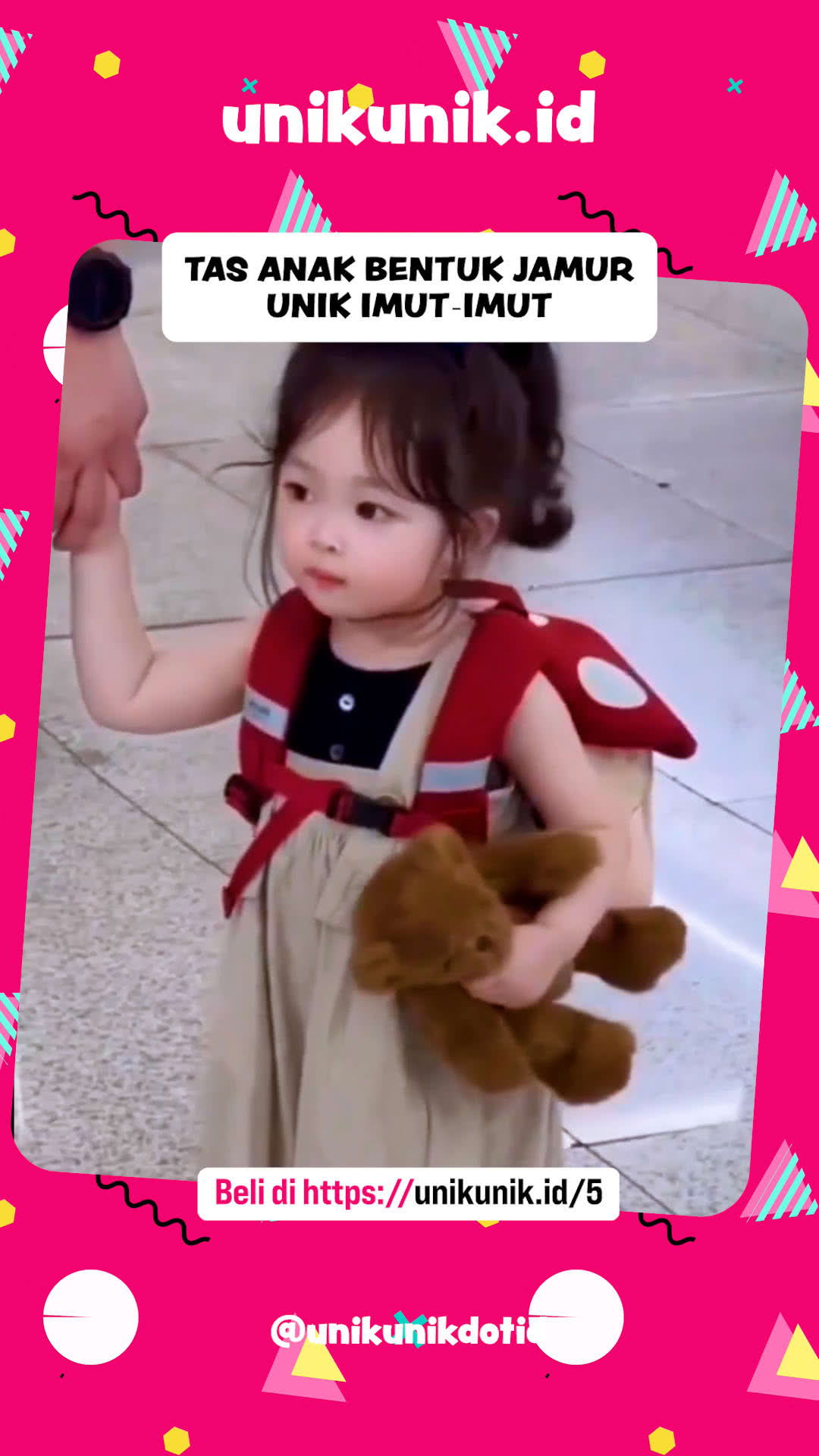 Tas Anak Bentuk Jamur Unik Imut-Imut