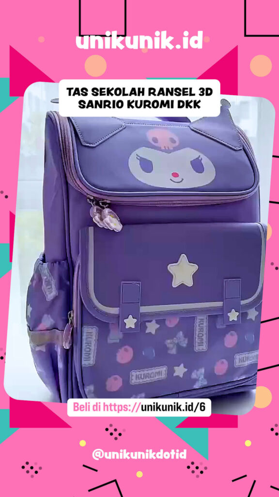 Tas Sekolah Ransel 3D Sanrio Kuromi My Melody