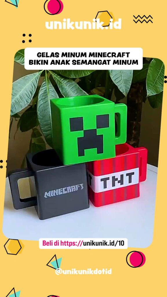 Gelas Minum Minecraft Bikin Anak Semangat Pas Minum