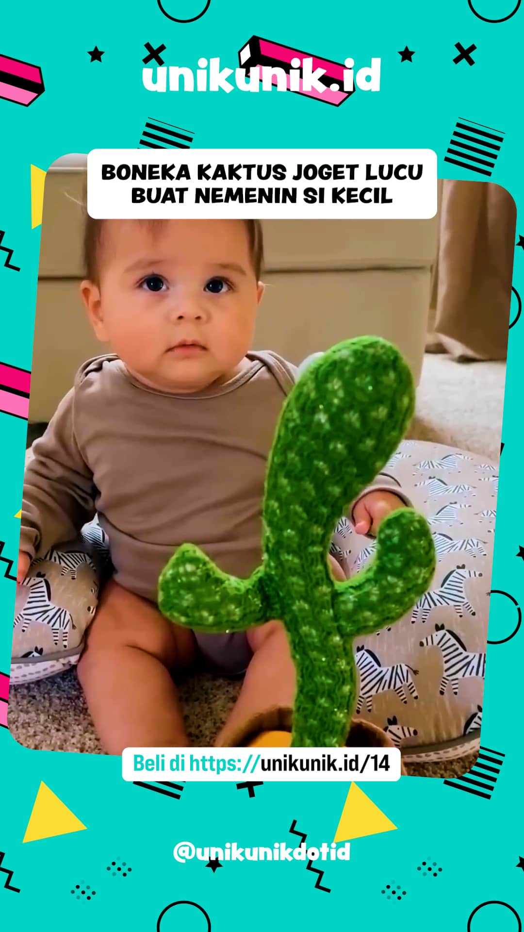 014 Boneka Kaktus Joget Lucu Buat Nemenin Si Kecil