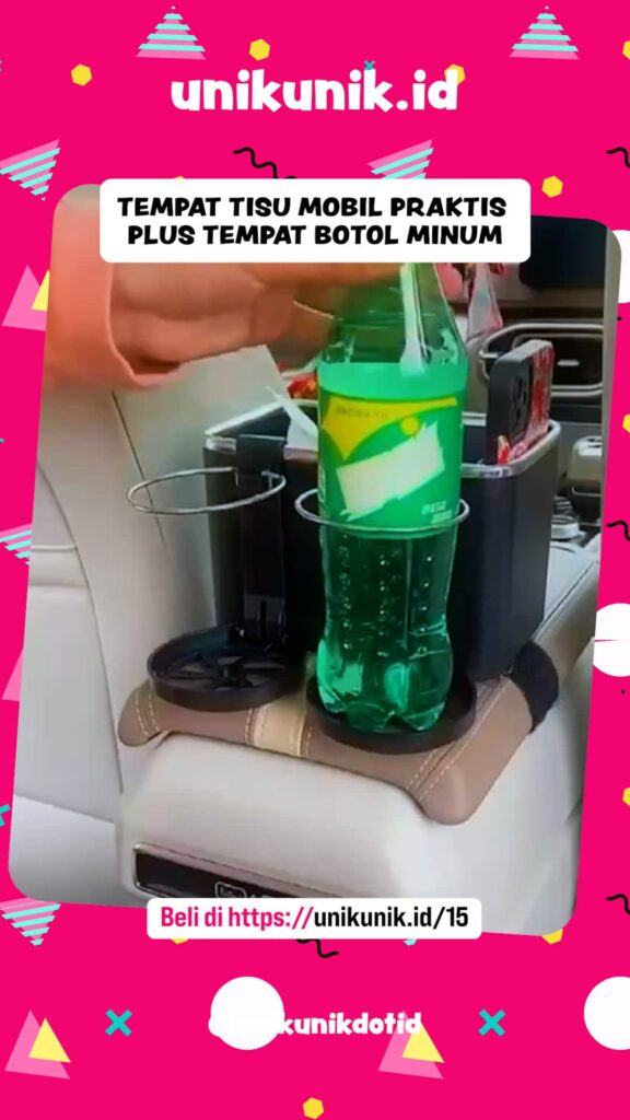 015 Tempat Tisu Mobil Praktis Plus Tempat Botol Minum