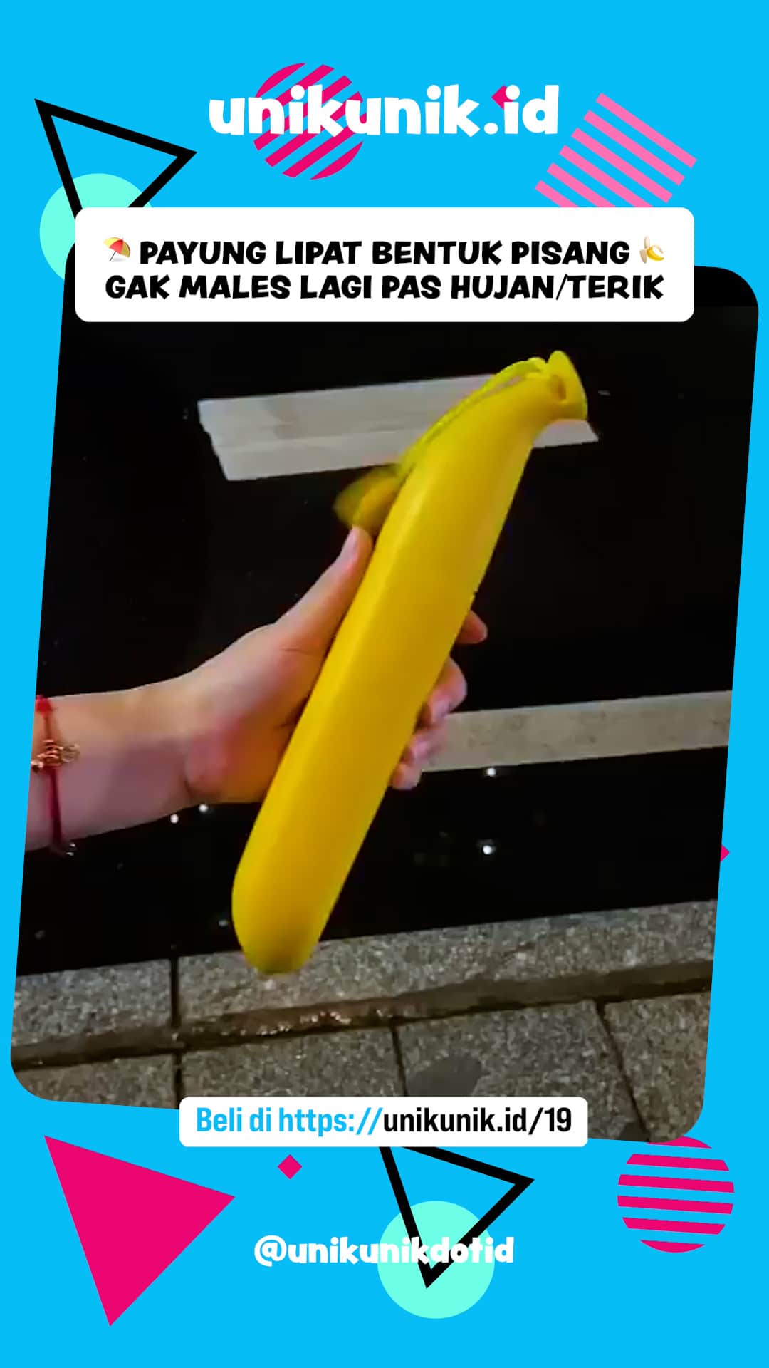 019 ⛱️ Payung Lipat Bentuk Pisang 🍌 Gak Males Lagi Pas Hujan:Terik 🌧️☀️